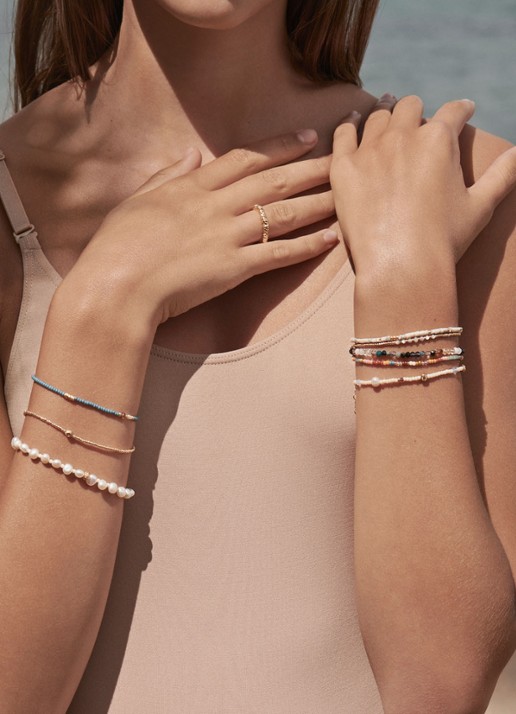 ANNI LU Stellar Pearly armband met parel - voorkant 2 wit