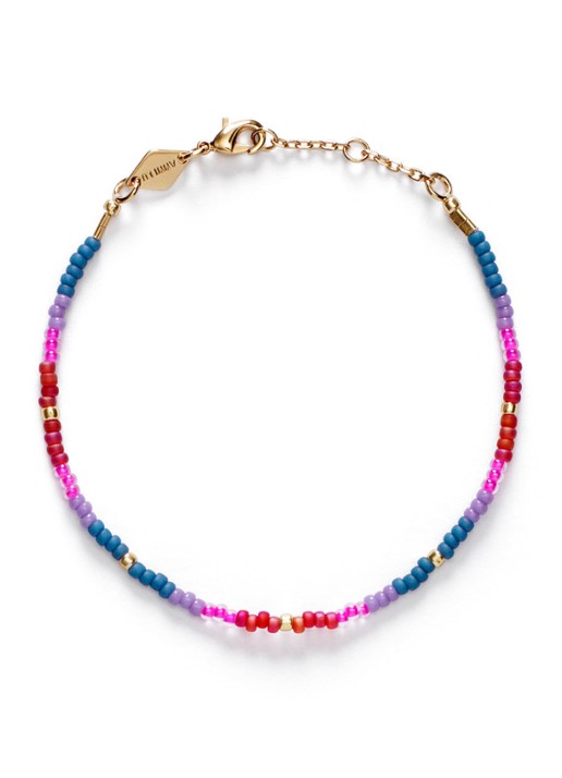 ANNI LU Tie Dye armband verguld - voorkant violet