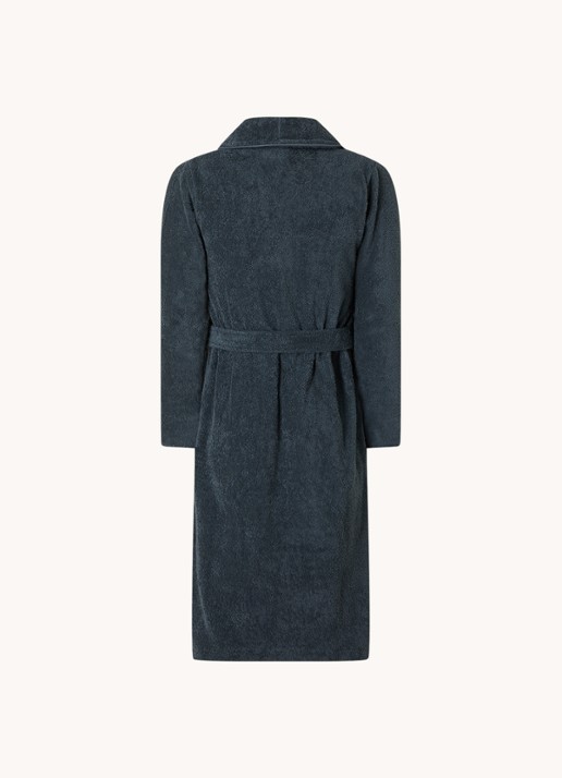 Aquanova Badjas van katoen met opgestikte zakken - unisex - achterkant donkergrijs