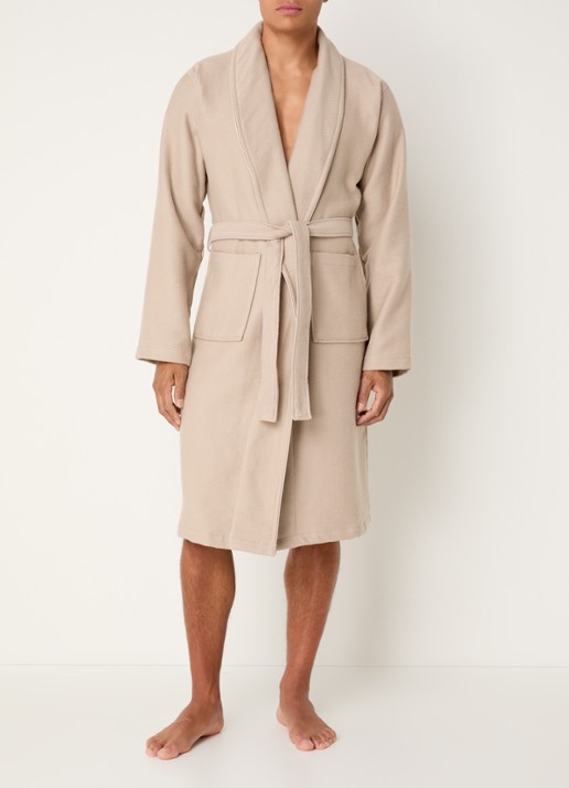 Aquanova Brooklyn badjas met steekzakken - detail 5 beige