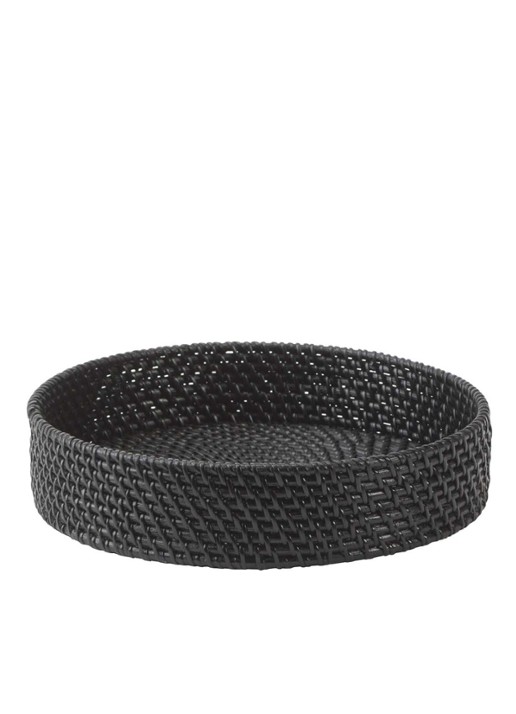 Aquanova Cino mand van rotan 30 cm - voorkant zwart