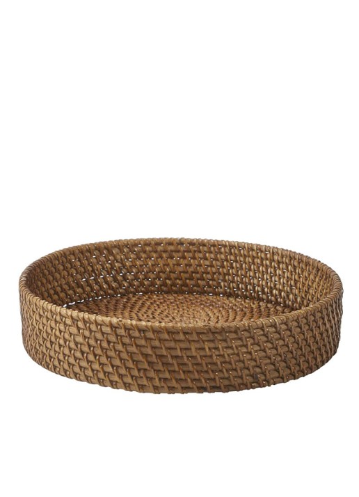 Aquanova Cino mand van rotan 30 cm - voorkant bruin