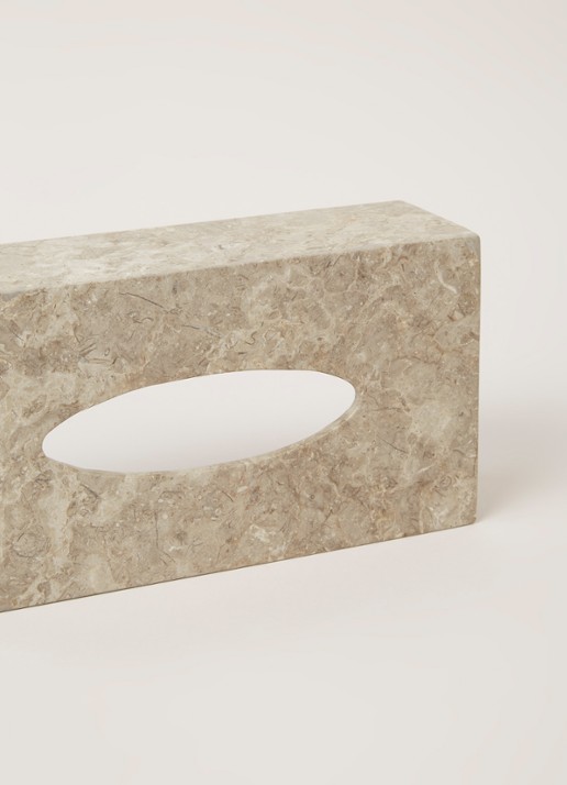 Aquanova Conor tissuebox - detail donkerbeige