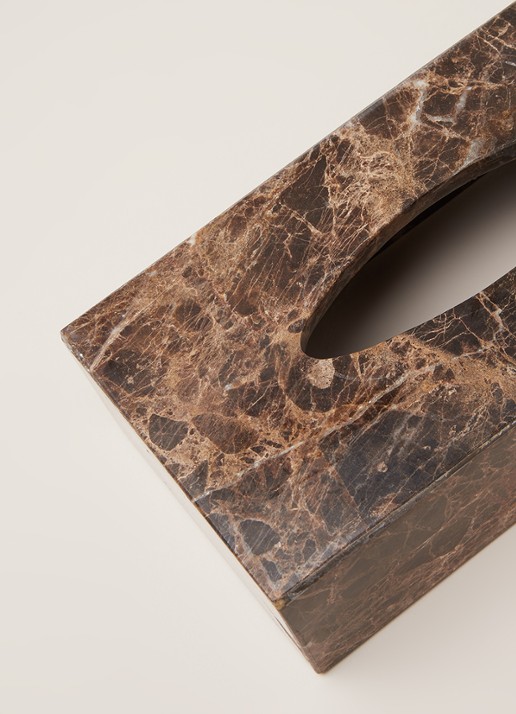 Aquanova Hammam tissuebox 25,5 cm  - detail donkerbruin