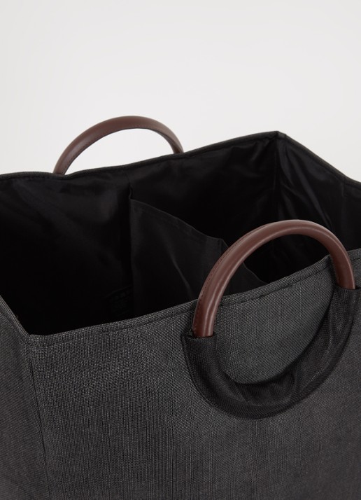 Aquanova Jada wasmand 48 cm - voorkant 3 zwart