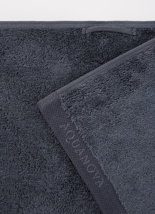 Aquanova London badlaken - 600 gr/m2 - 100 x 150 cm - detail donkergrijs