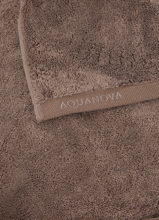 Aquanova London badlaken van Egyptisch katoen - 600 gr/m2 - 100 x 150 cm - voorkant 2 donkerbruin