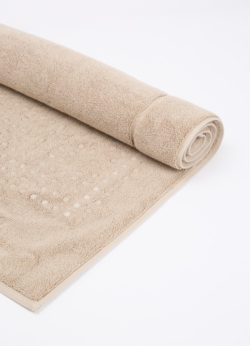 Aquanova London badmat van Egyptisch katoen - voorkant 2 beige