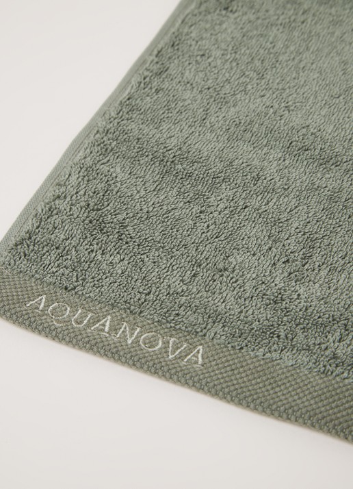 Aquanova London gastendoek 30 cm x 50 cm - detail 3 legergroen