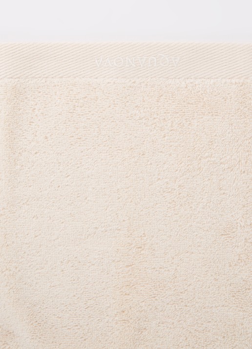 Aquanova Rio handdoek set van 4 - 500 gr/m2 - detail beige