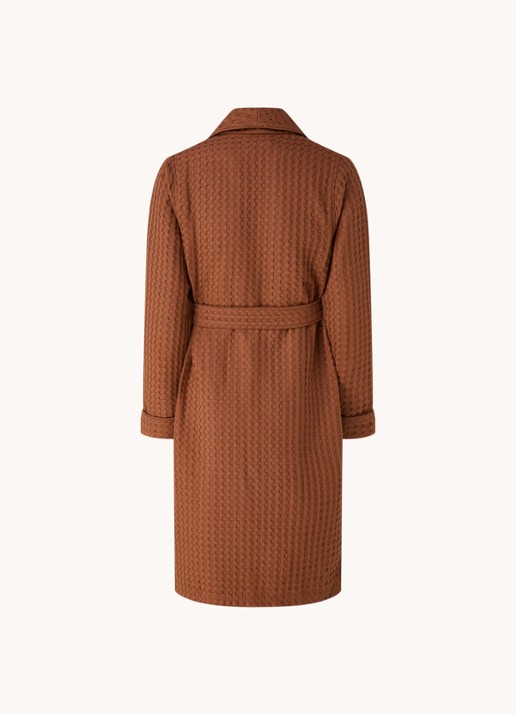 Aquanova Viggo badjas van  katoen - unisex - achterkant roestbruin