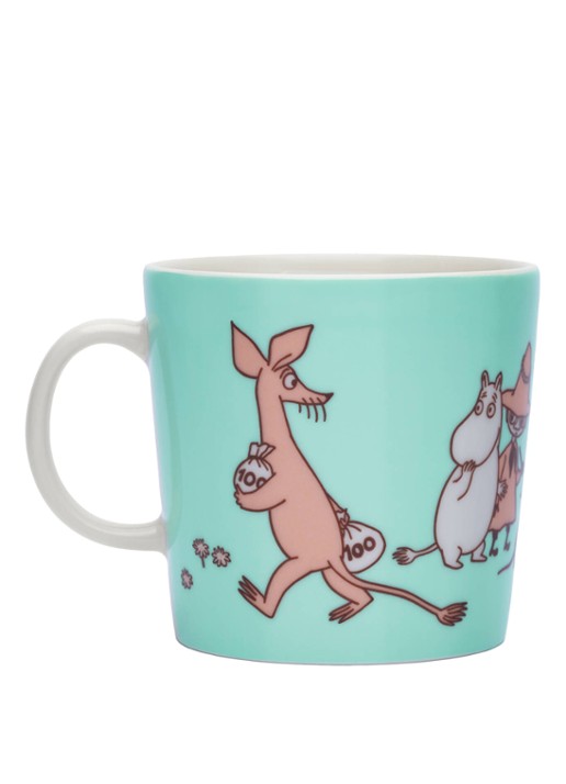 Arabia Moomin ABC P mok 40 cl - voorkant 2 aquablauw
