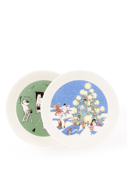 Arabia Moomin Collector's Plate 7/10 ontbijtbord 19 cm set van 2