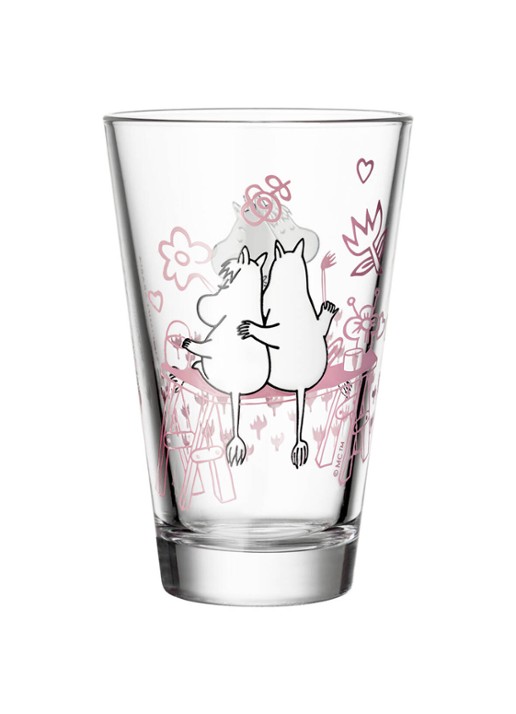 Arabia Moomin Love drinkglas 30 cl set van 2 - detail 4 transparant