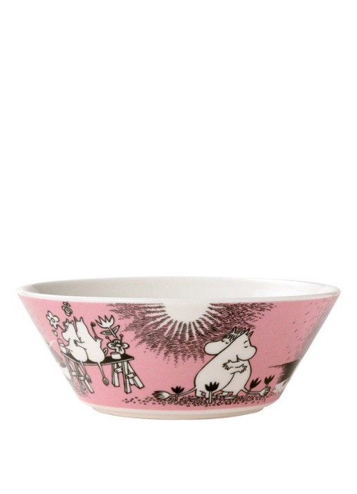Arabia Moomin love kom 15 cm - voorkant 2 roze