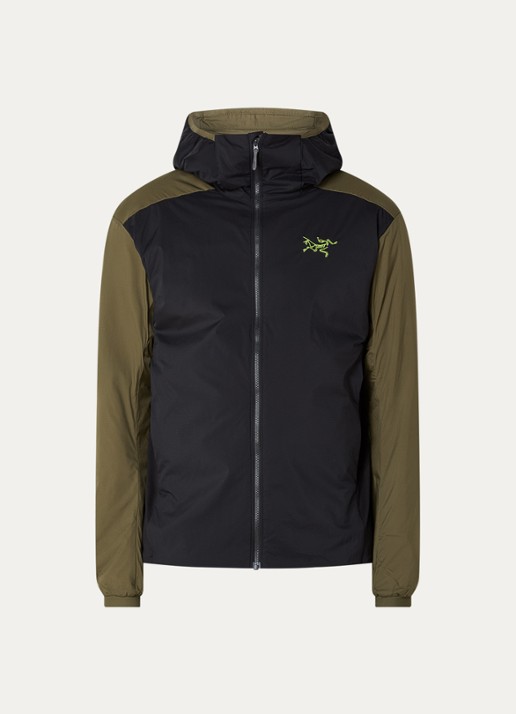 Arc'teryx Atom gewatteerd jack met capuchon en ritszakken - voorkant bronsgroen