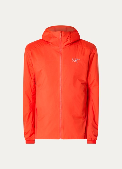 Arc'teryx Atom gewatteerd jack met capuchon en ritszakken - voorkant 2 rood