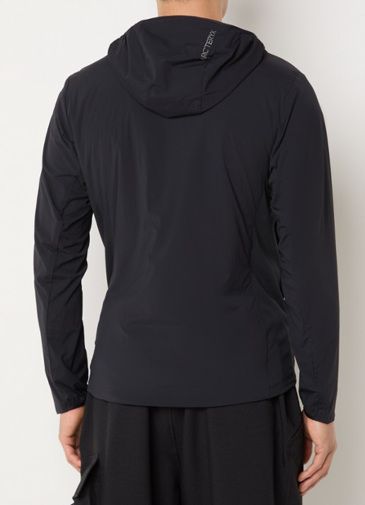 Arc'teryx Atom windjack met ritszakken en capuchon - achterkant 3 zwart