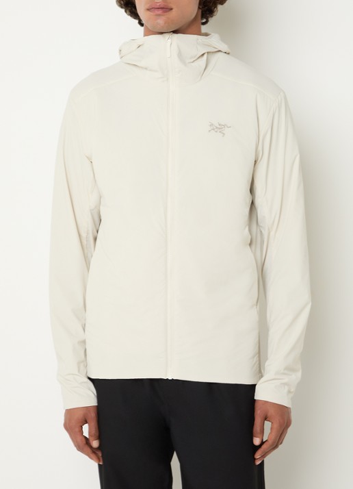 Arc'teryx Atom windjack met ritszakken en capuchon - detail beige
