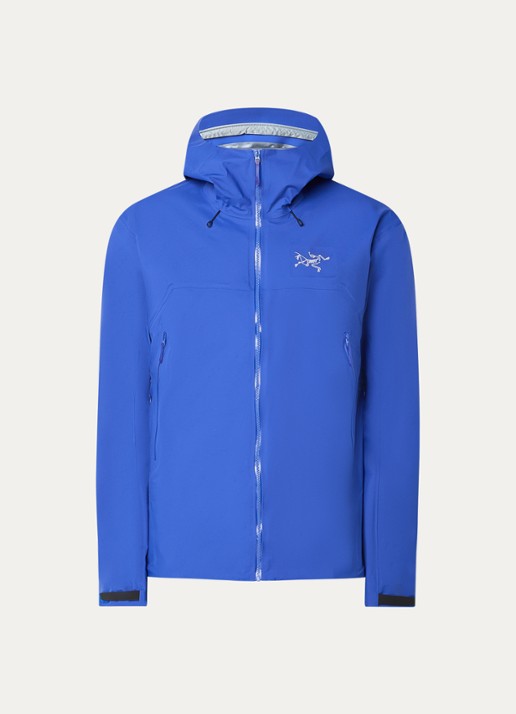 Arc'teryx Beta Gore-Tex jack met capuchon en ritszakken - voorkant kobaltblauw