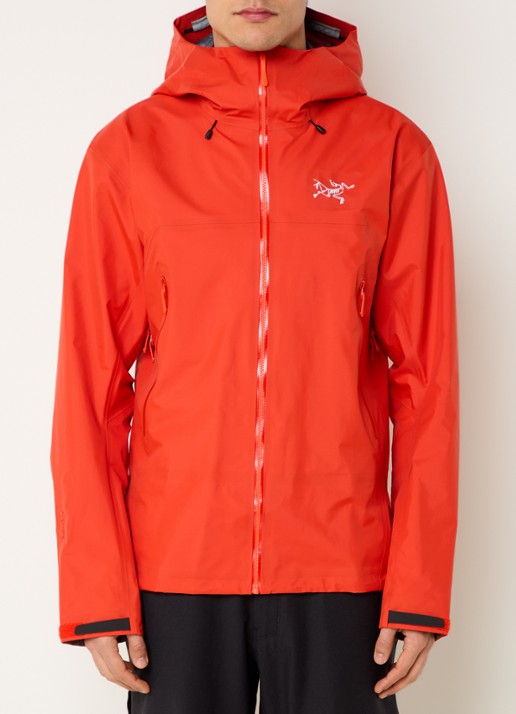 Arc'teryx Beta Gore-Tex jack met capuchon en ritszakken - detail rood