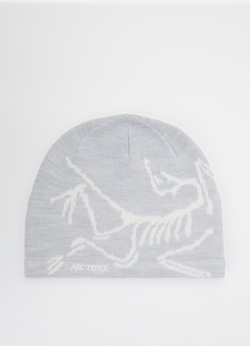Arc'teryx Bird Head muts in wolblend met logo - voorkant lichtgrijs
