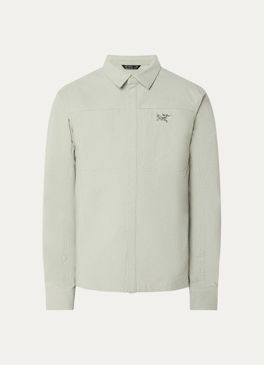 Arc'teryx Cronin regular fit overshirt met logoborduring - voorkant 2 lindegroen