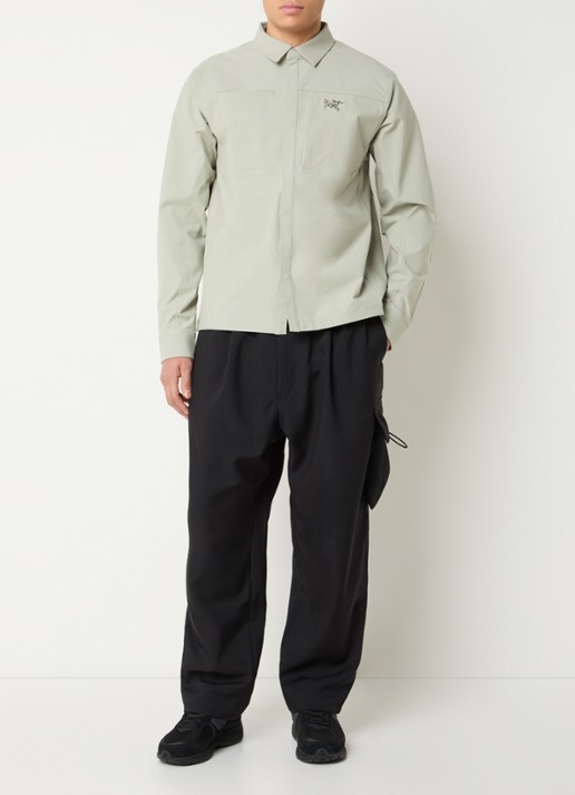Arc'teryx Cronin regular fit overshirt met logoborduring - voorkant 3 lindegroen