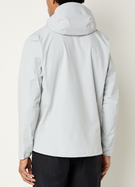 Arc'teryx Gamma MX softshell jack met ritszakken en logoborduring - achterkant lichtgrijs