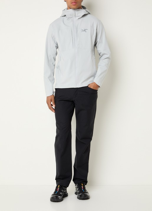 Arc'teryx Gamma MX softshell jack met ritszakken en logoborduring - voorkant 4 lichtgrijs