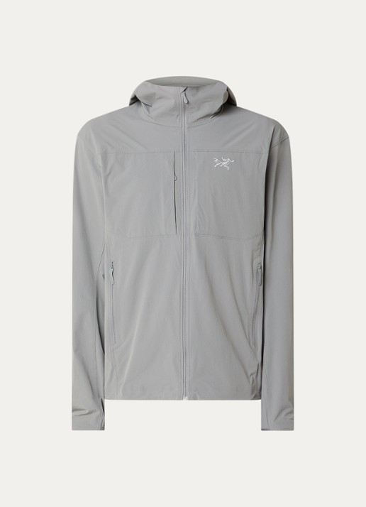 Arc'teryx Gamma windjack met logoborduring en ritszakken - voorkant 2 grijs