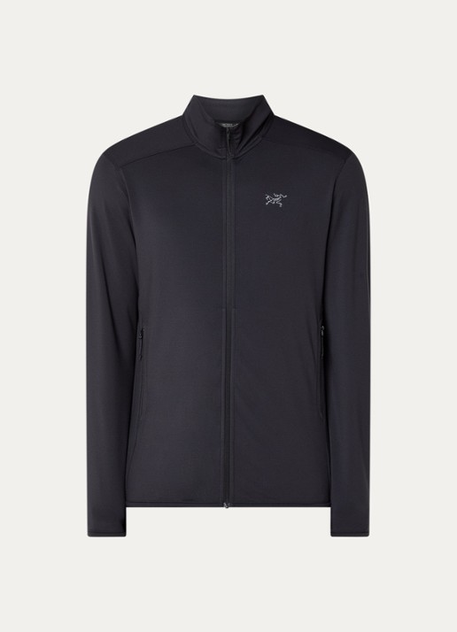 Arc'teryx Kyanite sweatvest met ritszakken en logoborduring - voorkant 3 zwart