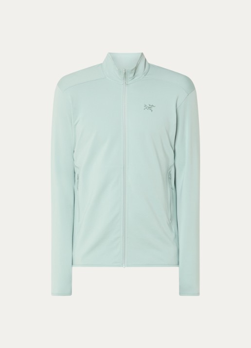Arc'teryx Kyanite sweatvest met ritszakken en logoborduring - voorkant 3 groen