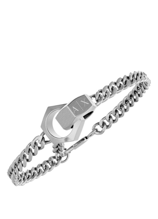 Armani Armband AXG0182040 - detail 2 zilver