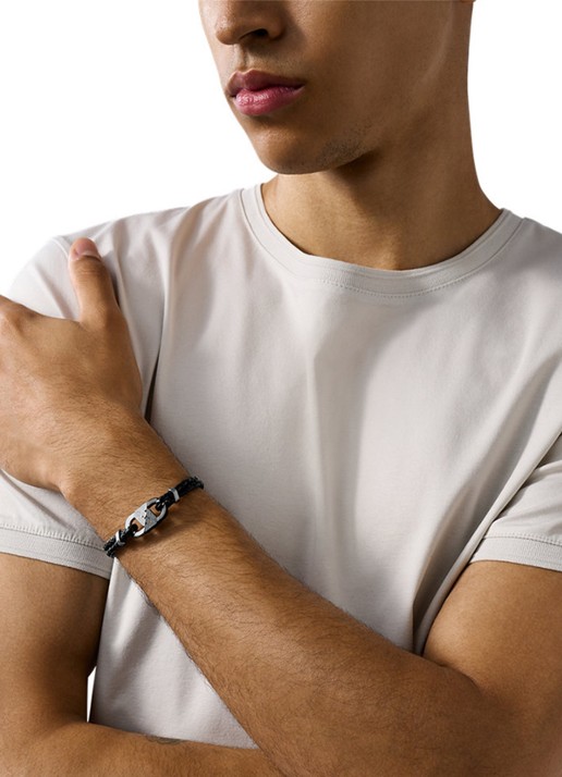 Armani Armband EGS3171040 - detail 2 zwart
