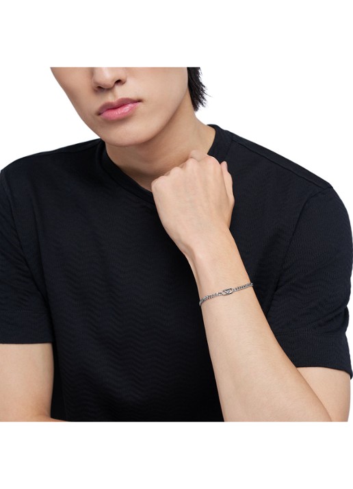 Armani Armband EGS3247040 - detail 2 zilver