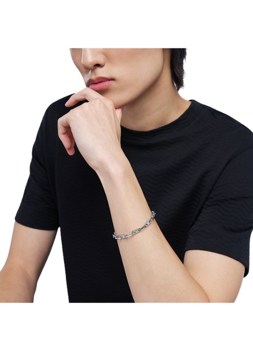 Armani Armband EGS3249040 - detail 3 zilver