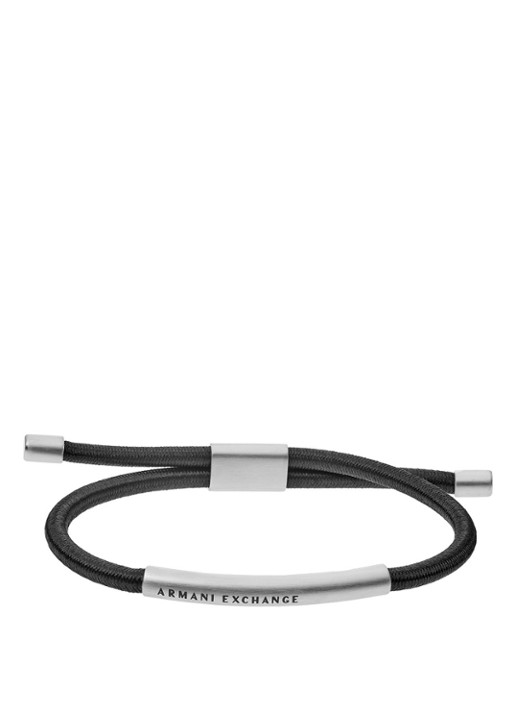 Armani Armband met logo AXG0041040   - voorkant zwart