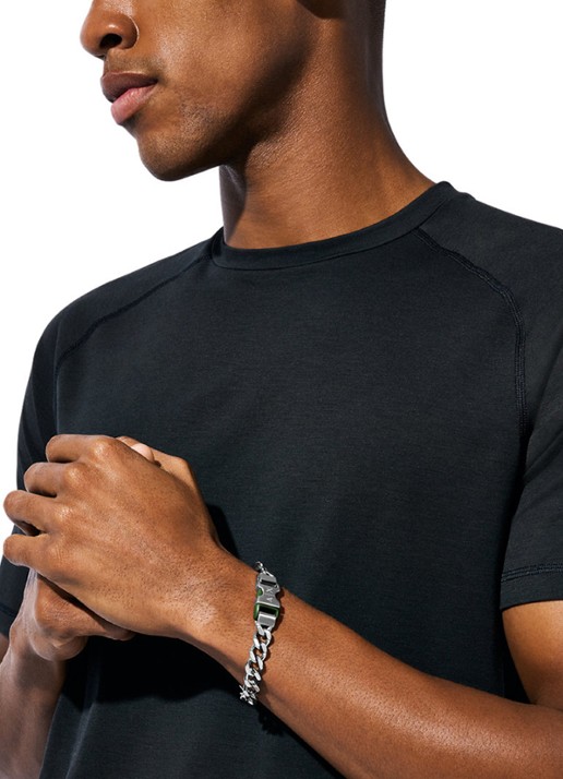 Armani Armband met logo AXG0154040 - detail 2 zilver