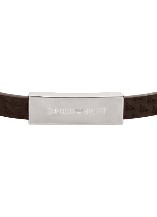 Armani Armband van leer EGS3251040 - detail 2 bruin