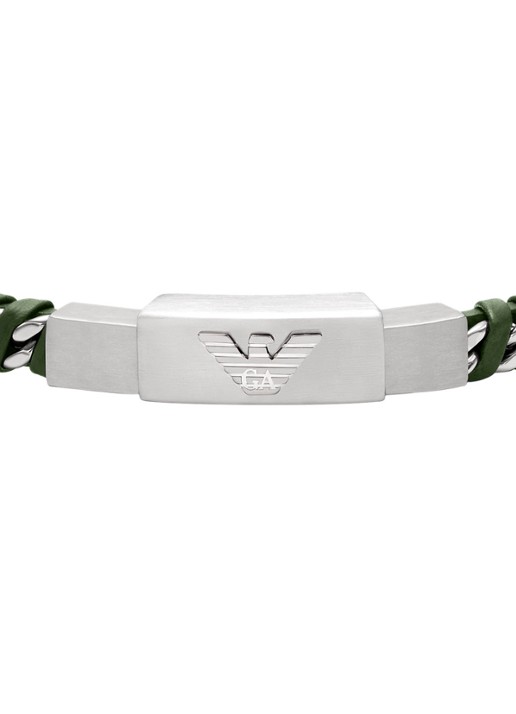 Armani Armband van leer EGS3320040 - detail 2 groen