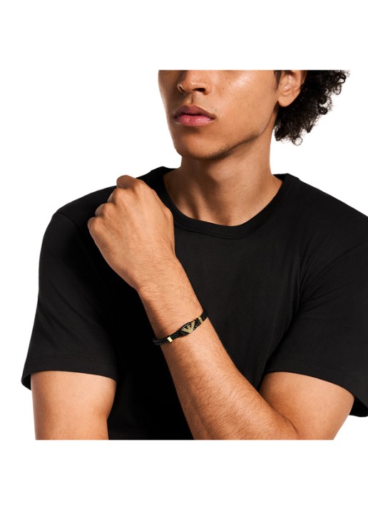 Armani Armband van leer EGS3321710 - detail 4 goud