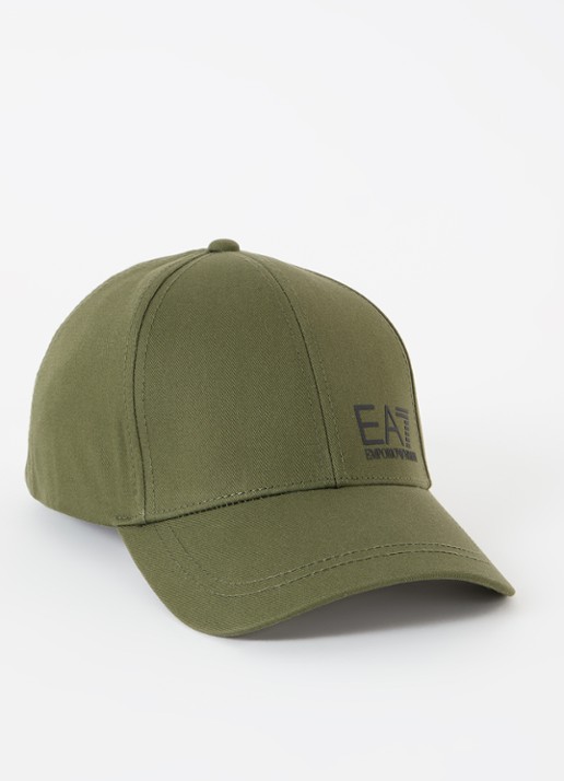 Armani Baseball pet met logo - voorkant bronsgroen