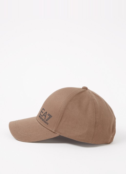 Armani Baseball pet met logo - detail lichtbruin