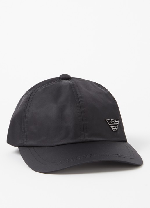 Armani Baseball pet met logo - voorkant zwart