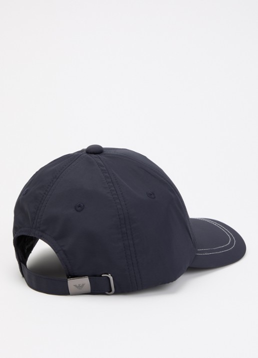 Armani Baseball pet met logoborduring - detail donkerblauw