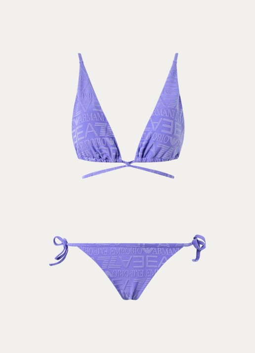 Armani Bikiniset met logoprint - voorkant lavendel