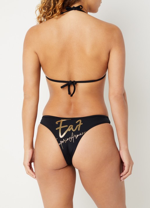Armani Bikiniset met uitneembare vulling en logoprint - achterkant zwart