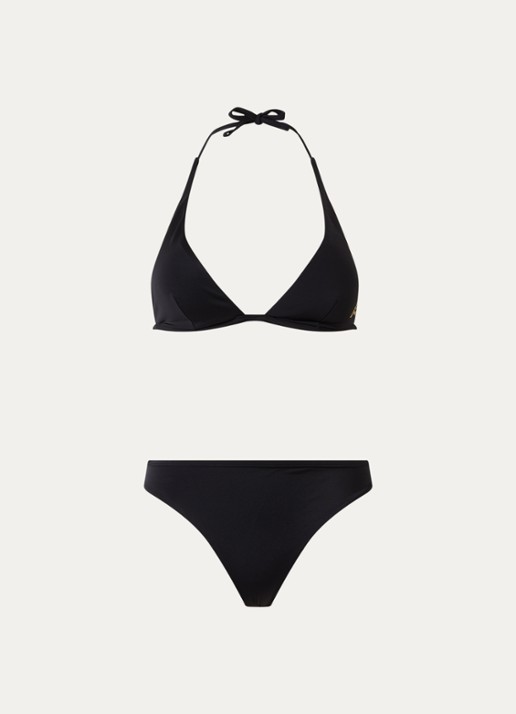 Armani Bikiniset met uitneembare vulling en logoprint - voorkant 2 zwart