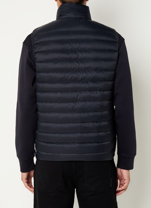 Armani Bodywarmer met donsvulling en ritszakken - achterkant 3 donkerblauw